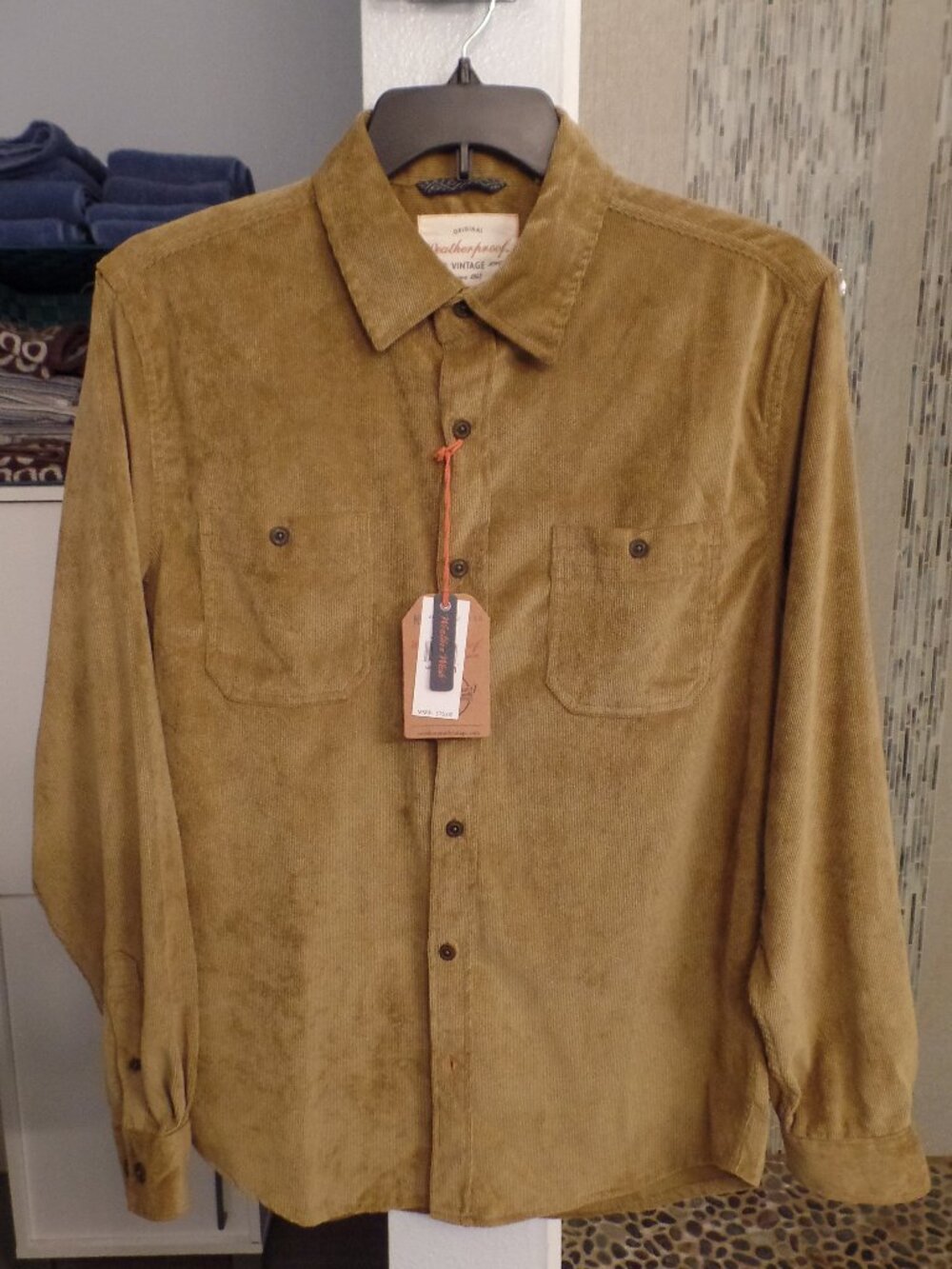 WEATHERPROOF VINTAGE Men's Corduroy Shirt - NWT - Medium